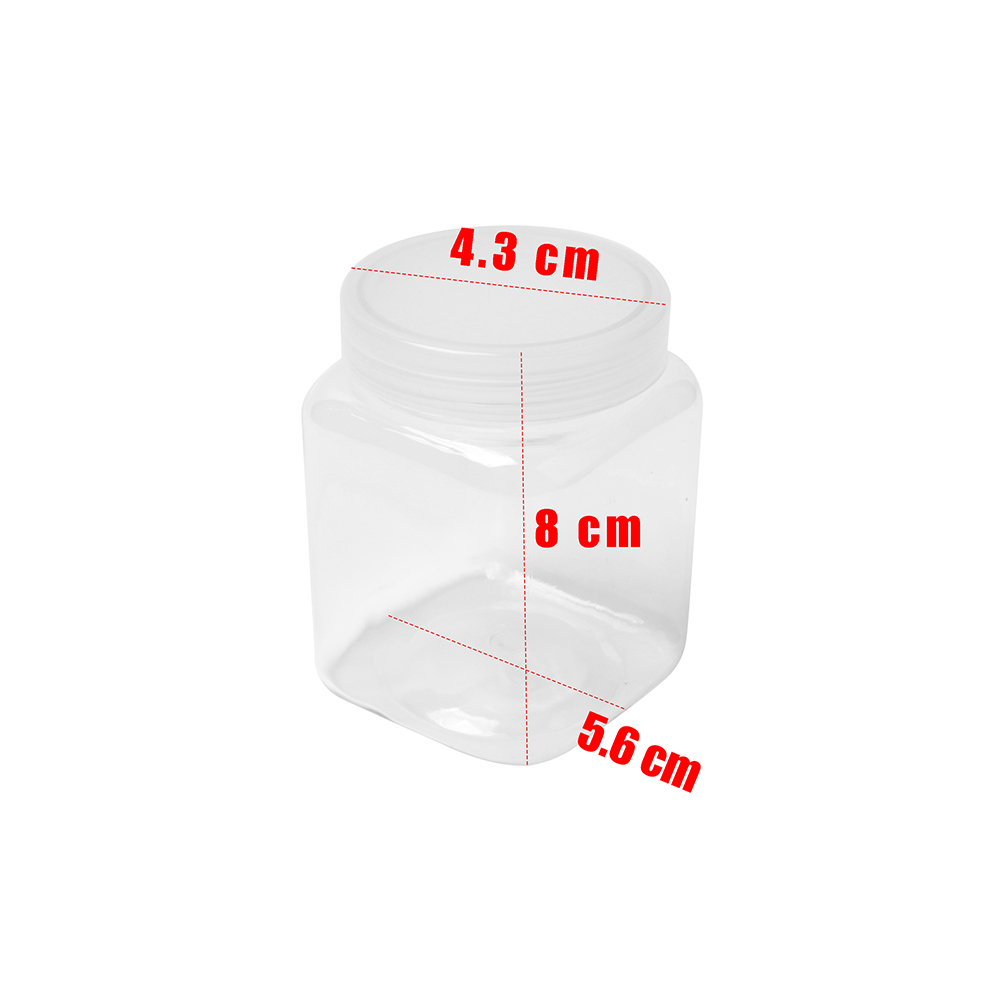 29571 6 盎司 3 件 PET 食品级透明塑料罐，带 PP 盖食品罐